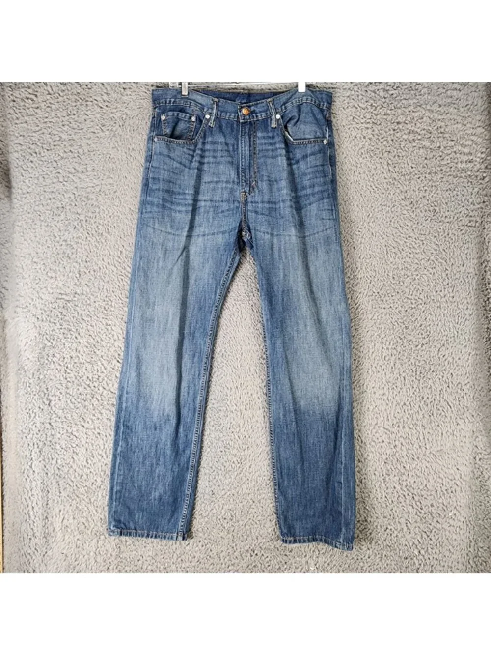 Levis Jeans Mens 36x34 Blue 505 Cotton Denim Regular Fit Straight Leg *Read*